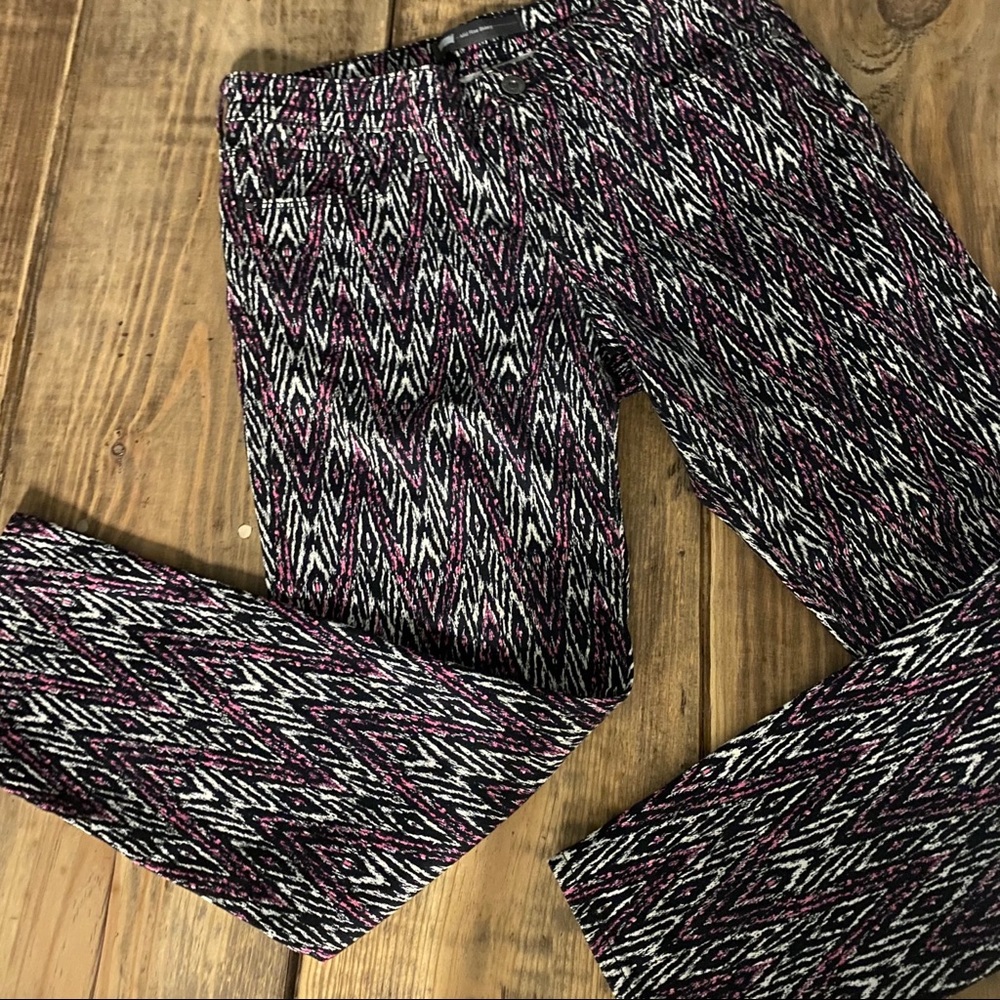 Levi’s Geo Print Mid Rise Skinny Jeans